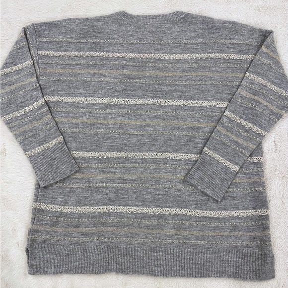 Women's Calvin Klein Beaded Sequin Gray Sweater Size XL - Picture 4 of 4